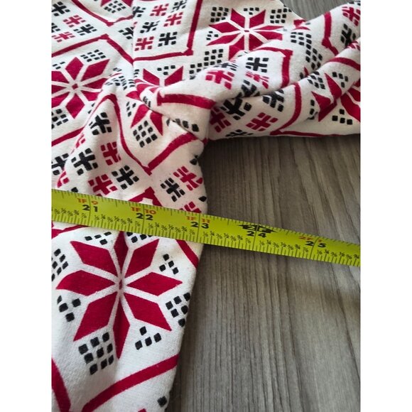 Laura Scott Womens Red & White Nordic Snowflake Print Long Sleeve Top XL - Picture 7 of 7